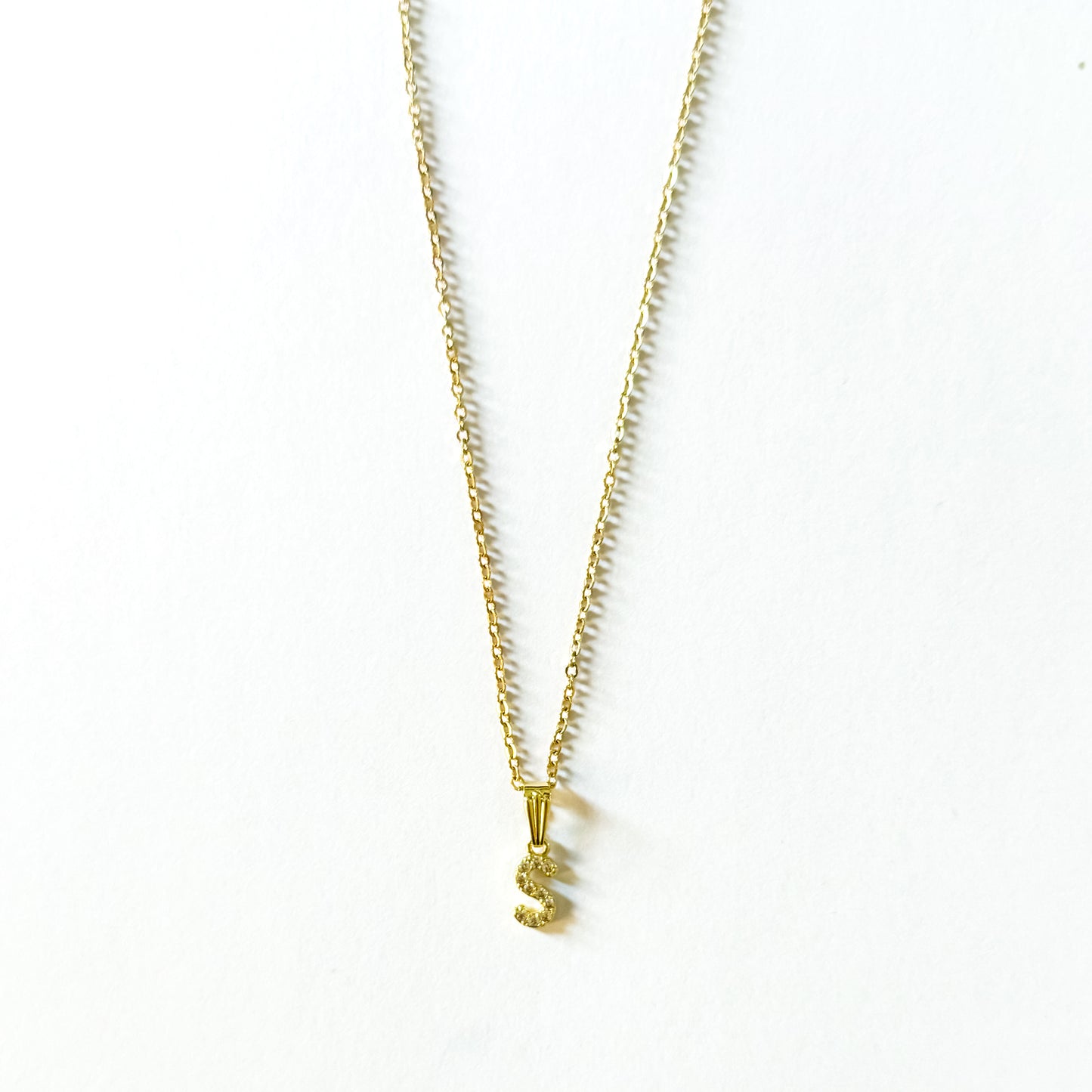 Initial Necklace with Diamonds