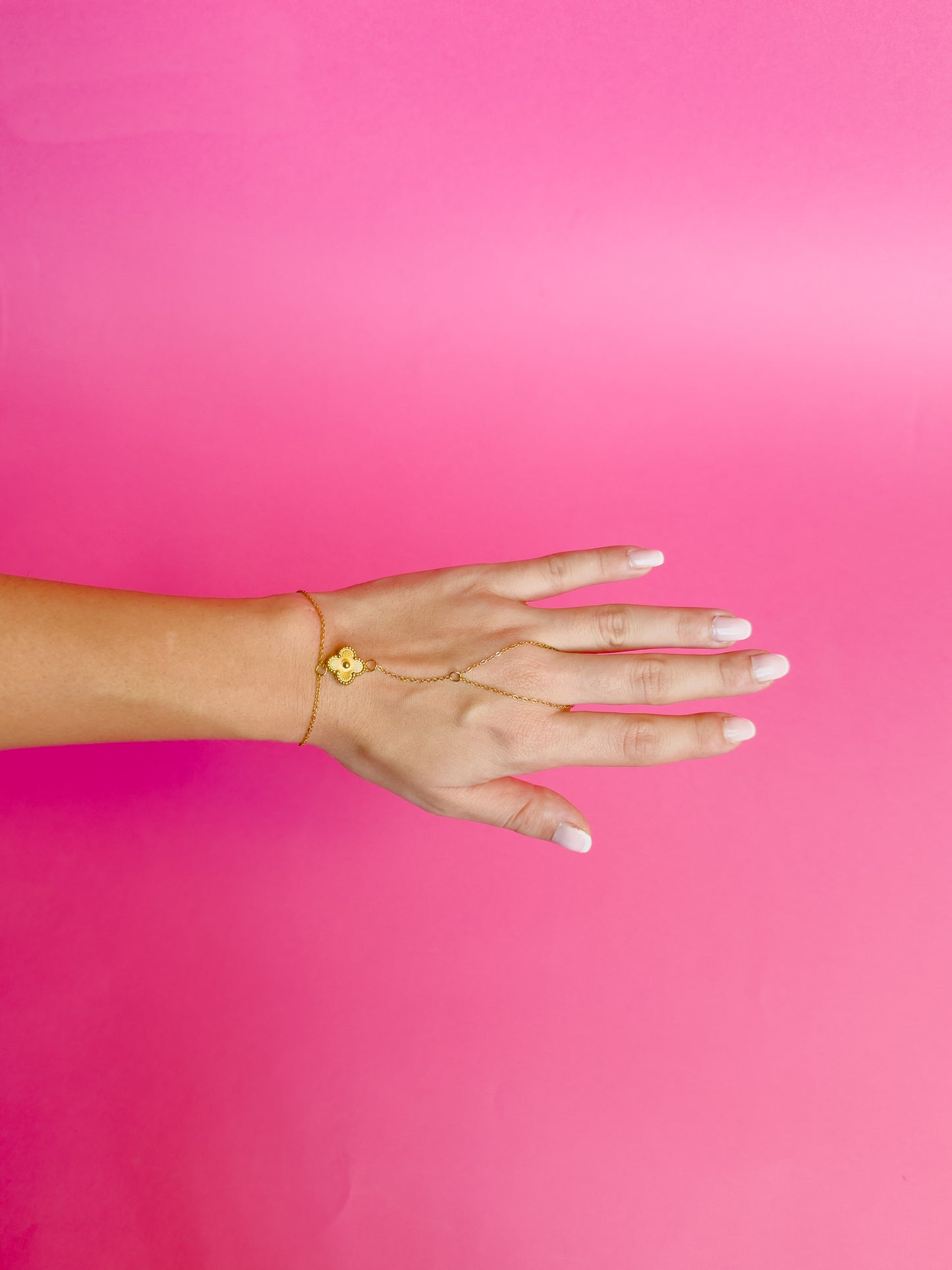 Gold VC Bracelet Ring Handchain