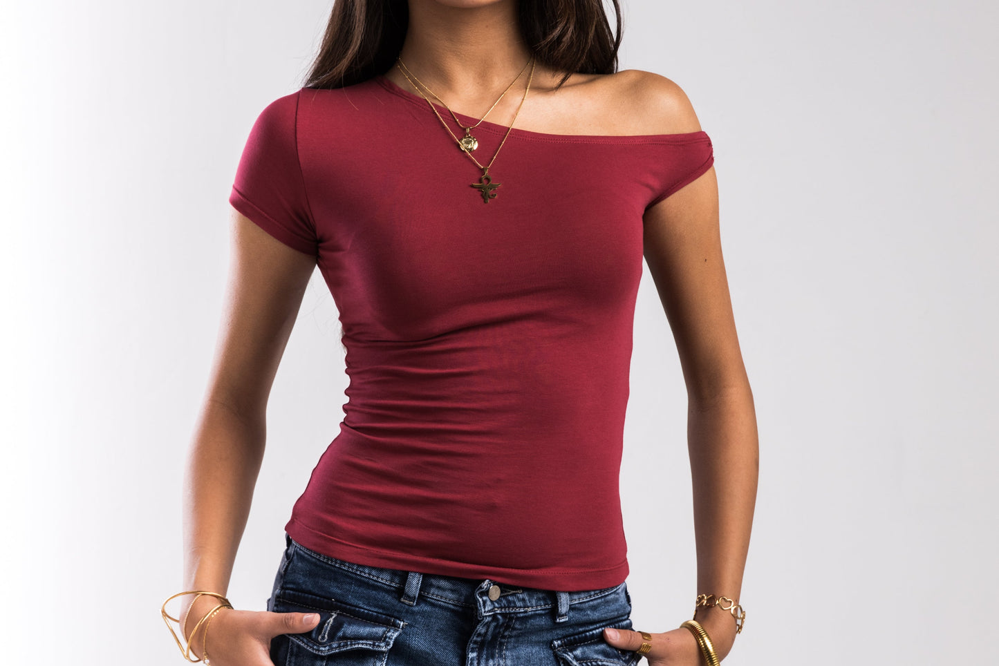 Burgundy Sway Hoop Top