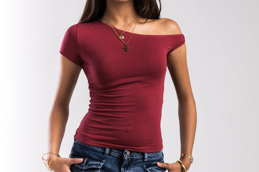 Burgundy Sway Hoop Top