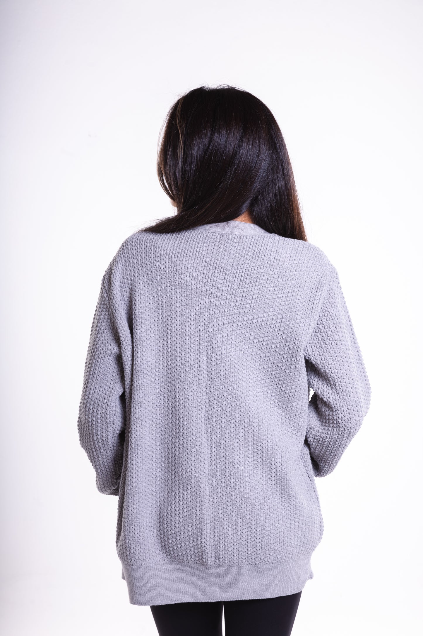 Light Grey Short Puffy Cardigan