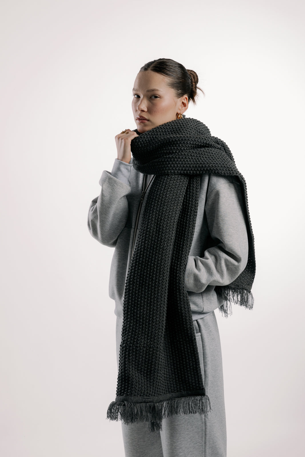 Dark Grey Shawl
