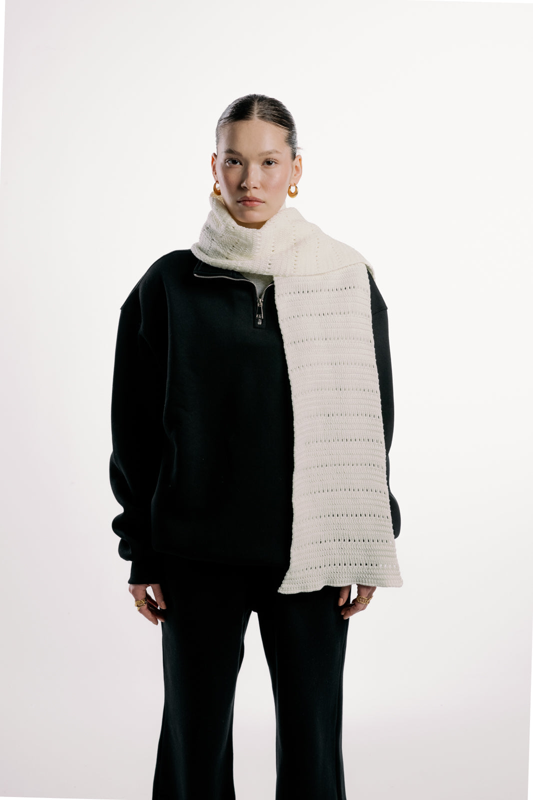 Off White Hollowed Scarf