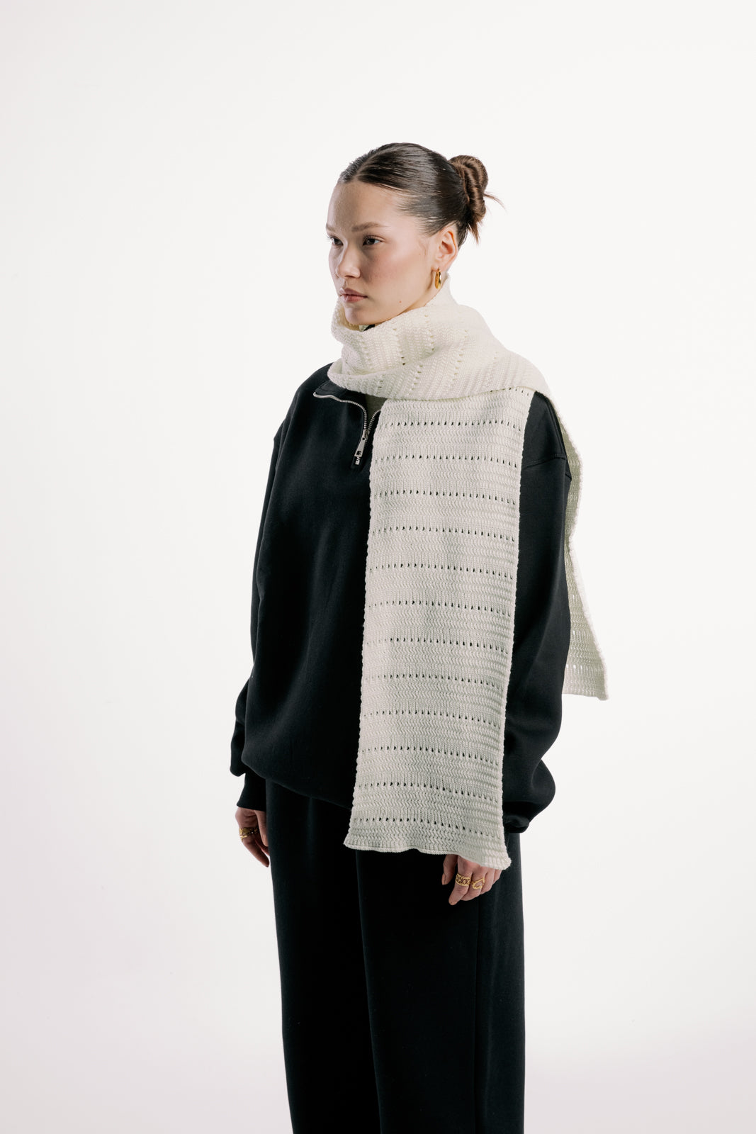 Off White Hollowed Scarf