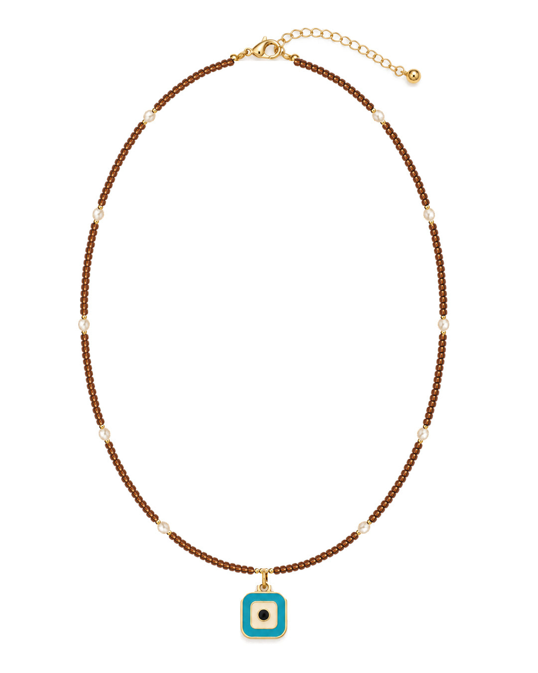 Brown Evil Eye Necklace