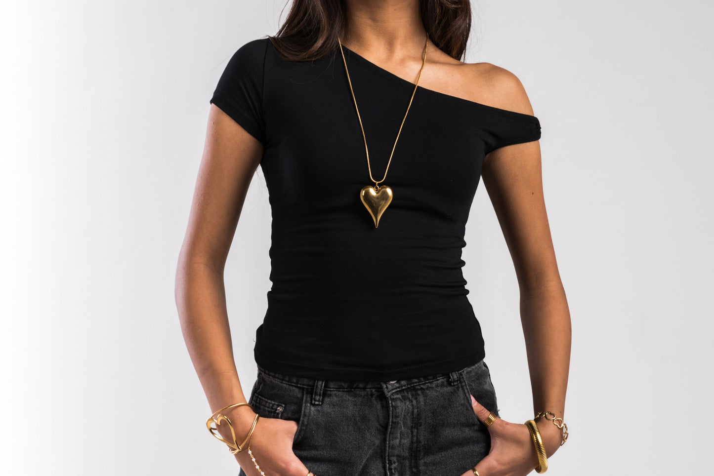 Black Sway Hoop Top
