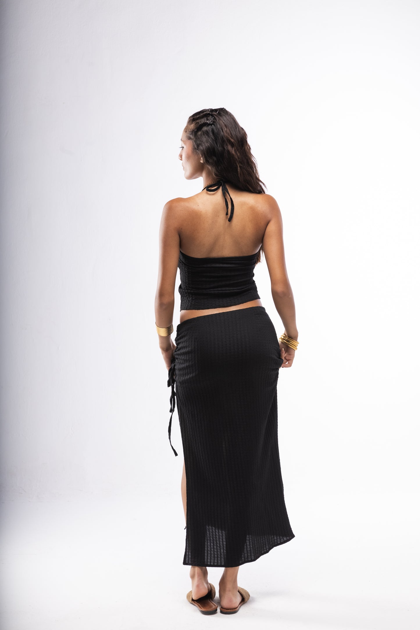 Black Golden Aura Top