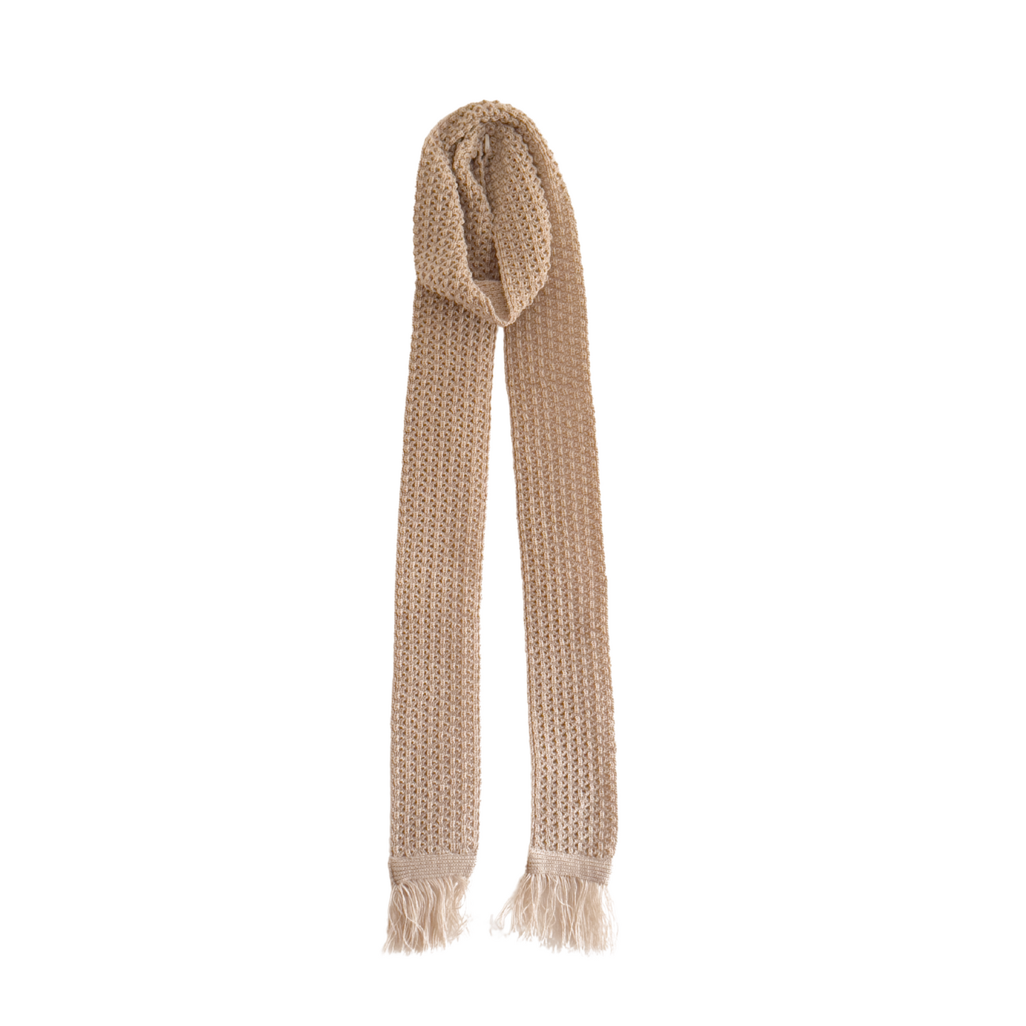 Beige Classic Thin Scarf