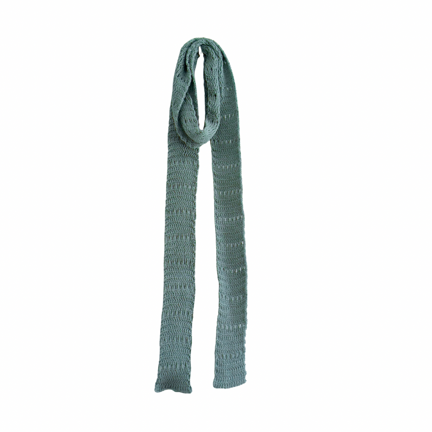 Mint Blue Super-Thin Knit Scarf