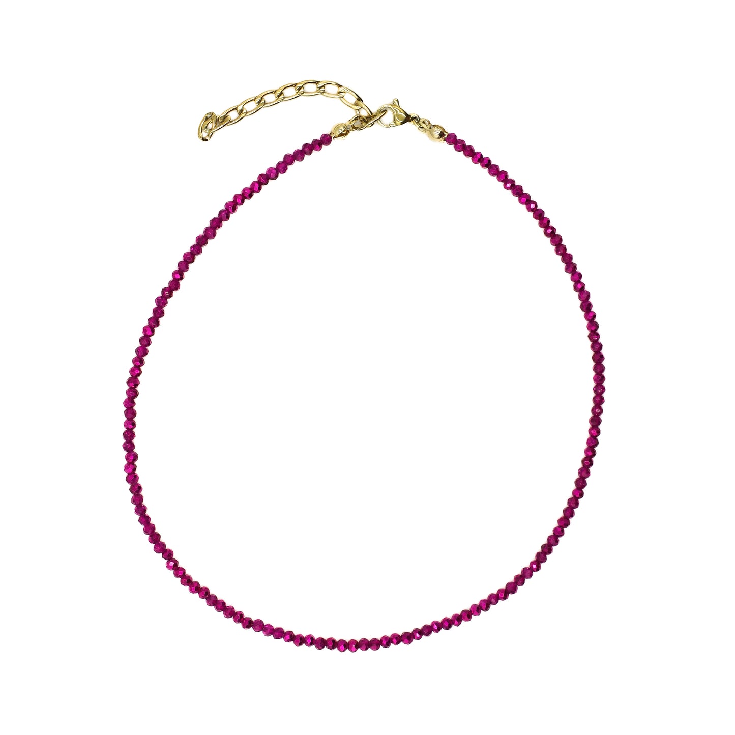 Hot Pink Beaded Choker