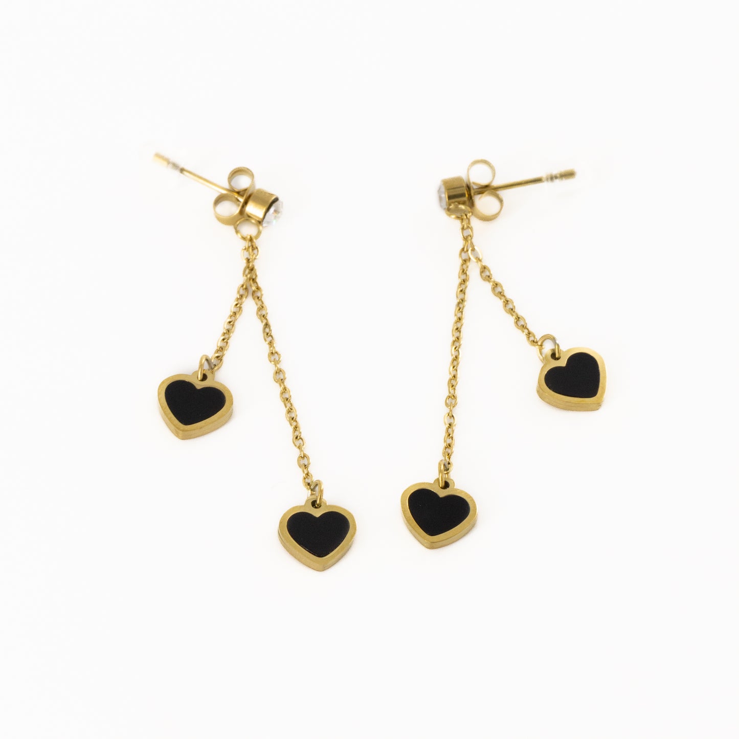 Black Hearts Earring