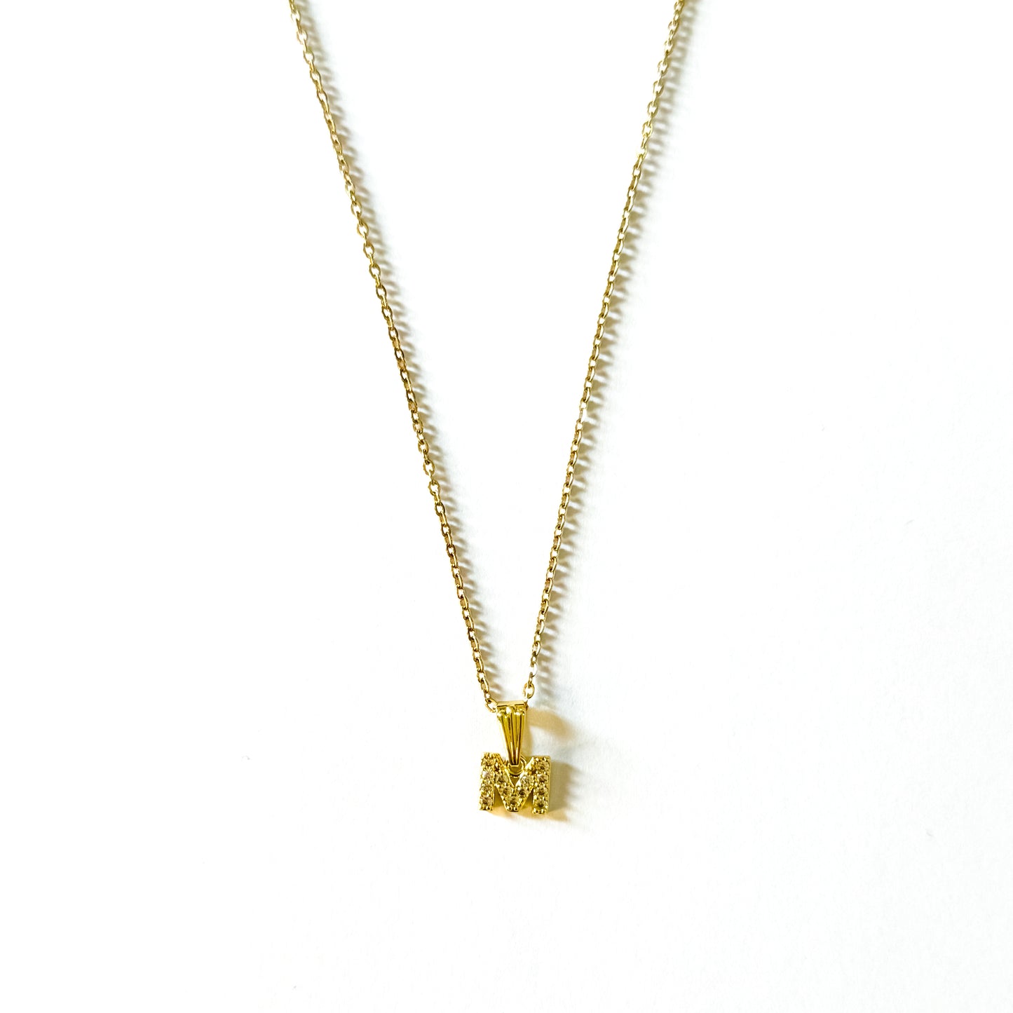 Initial Necklace with Diamonds