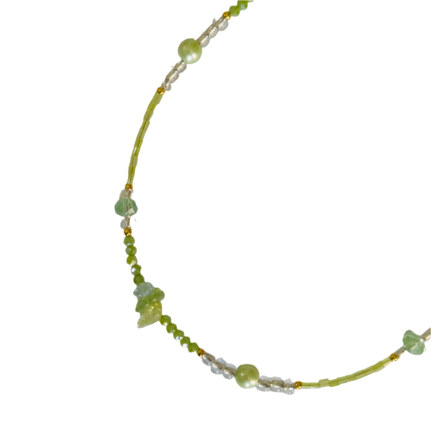 Green Random Beaded Choker