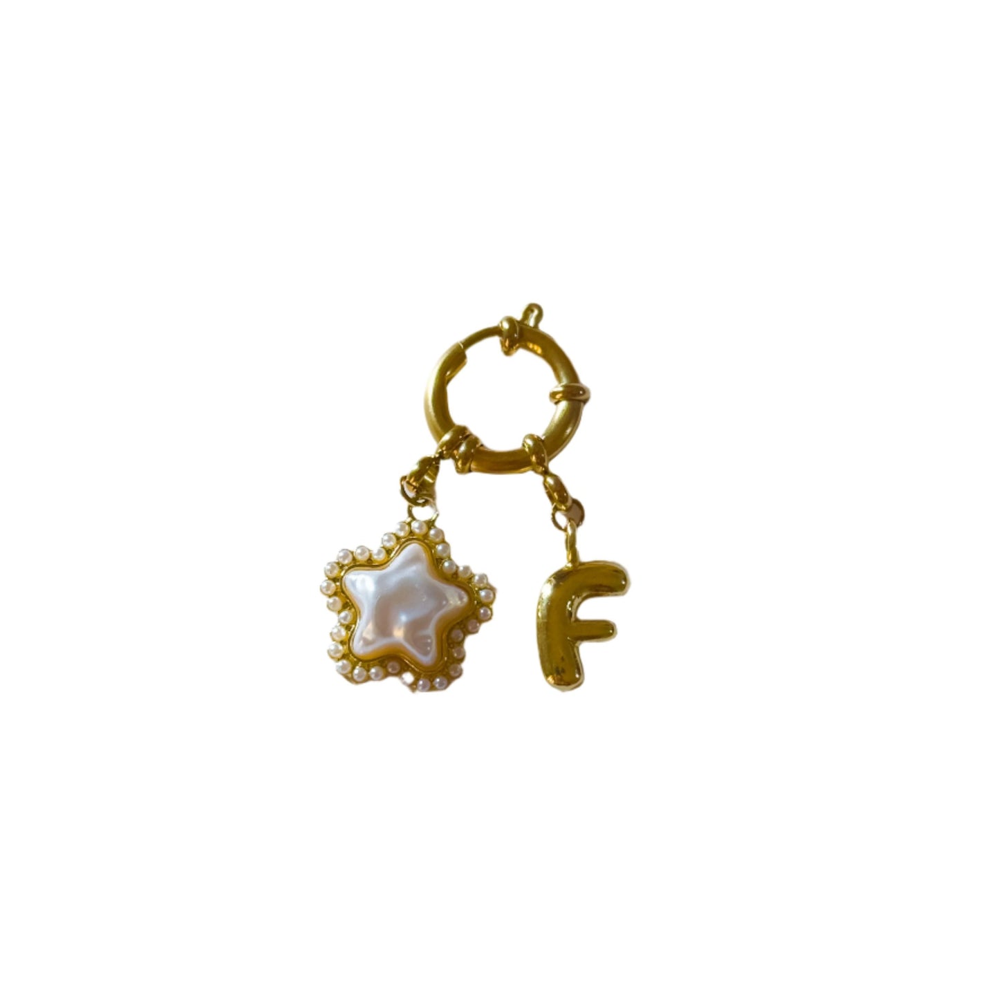 Initial Star Bag Charm