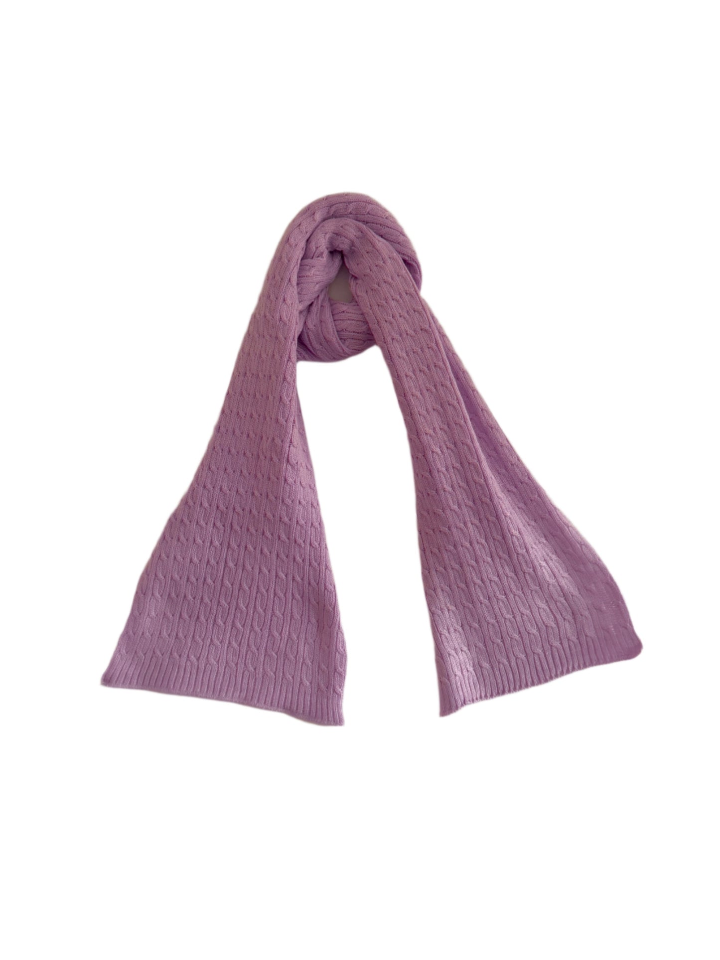 Pastel Purple Braided Scarf