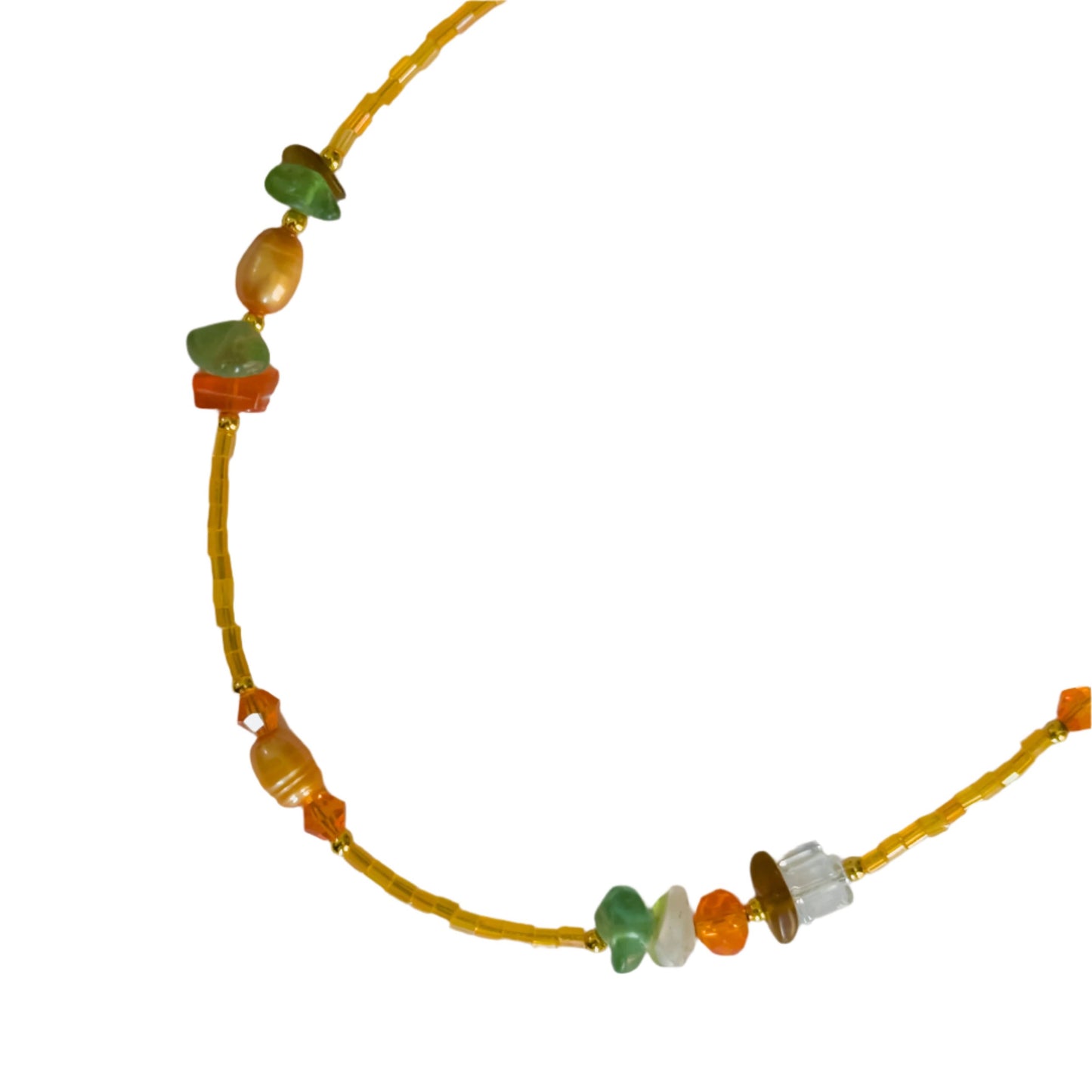 Orange Random Beaded Choker