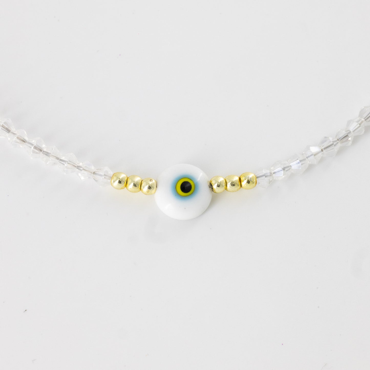 Transparent Evil Eye Beaded Choker