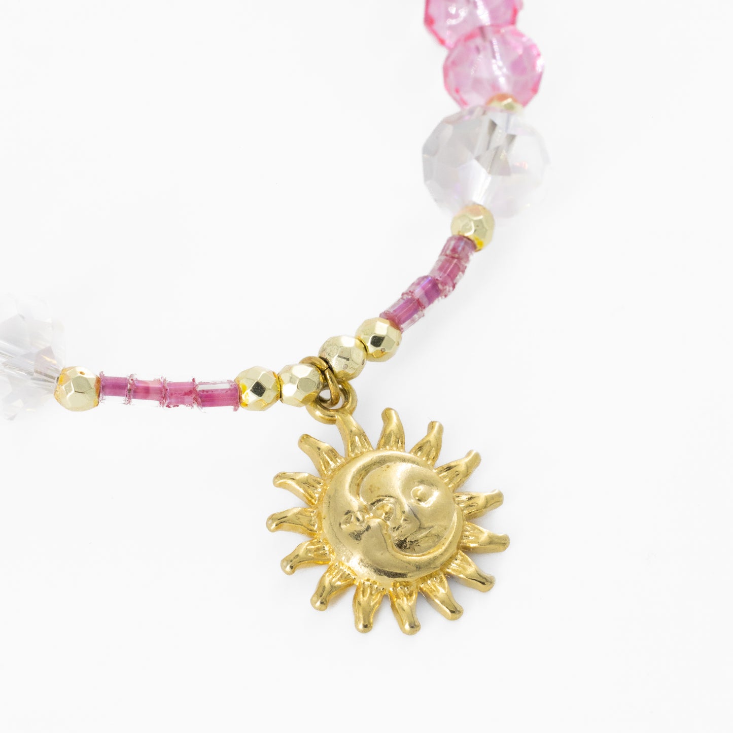 Pink Sun Beaded Choker