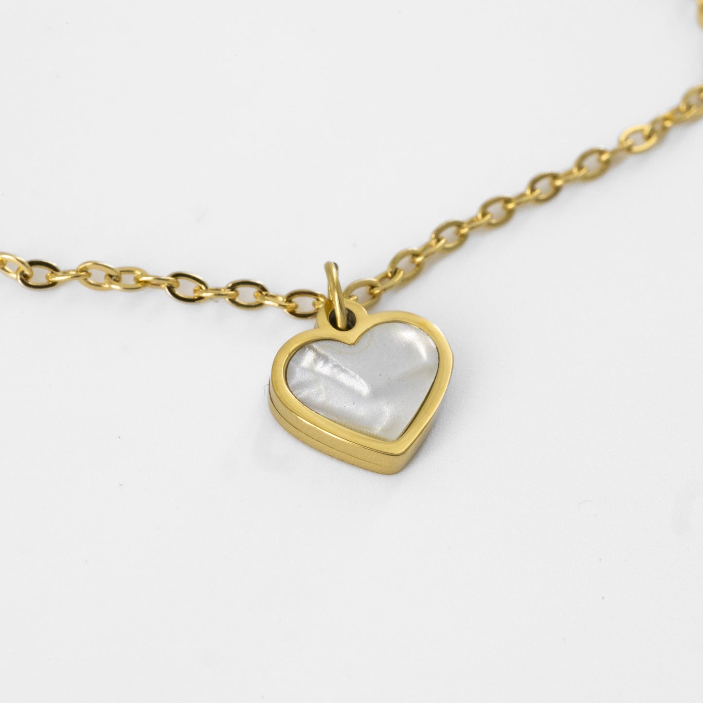 White Hearts Necklace