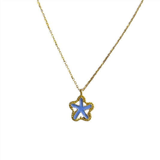 Blue Starfish Necklace