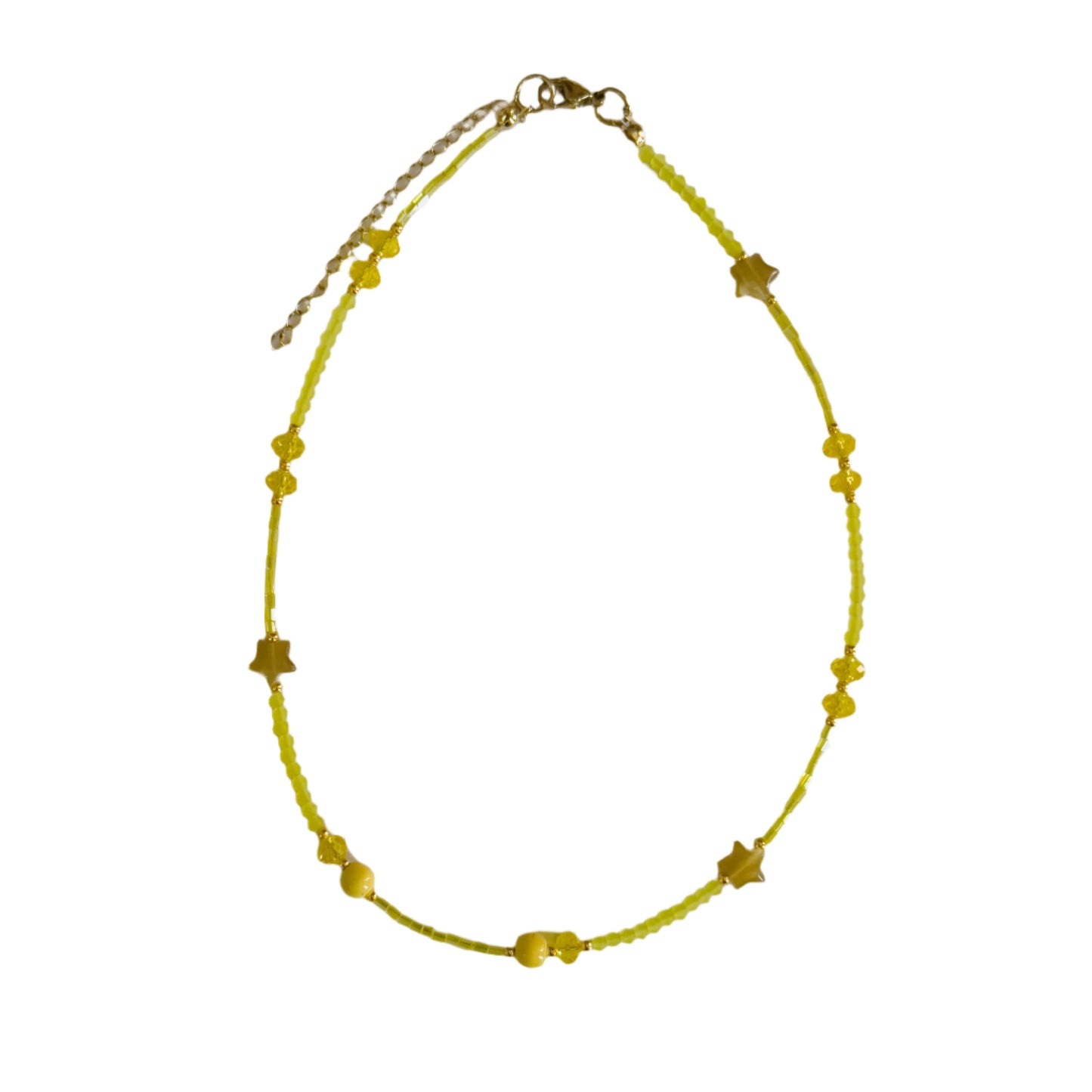 Yellow Random Beaded Choker