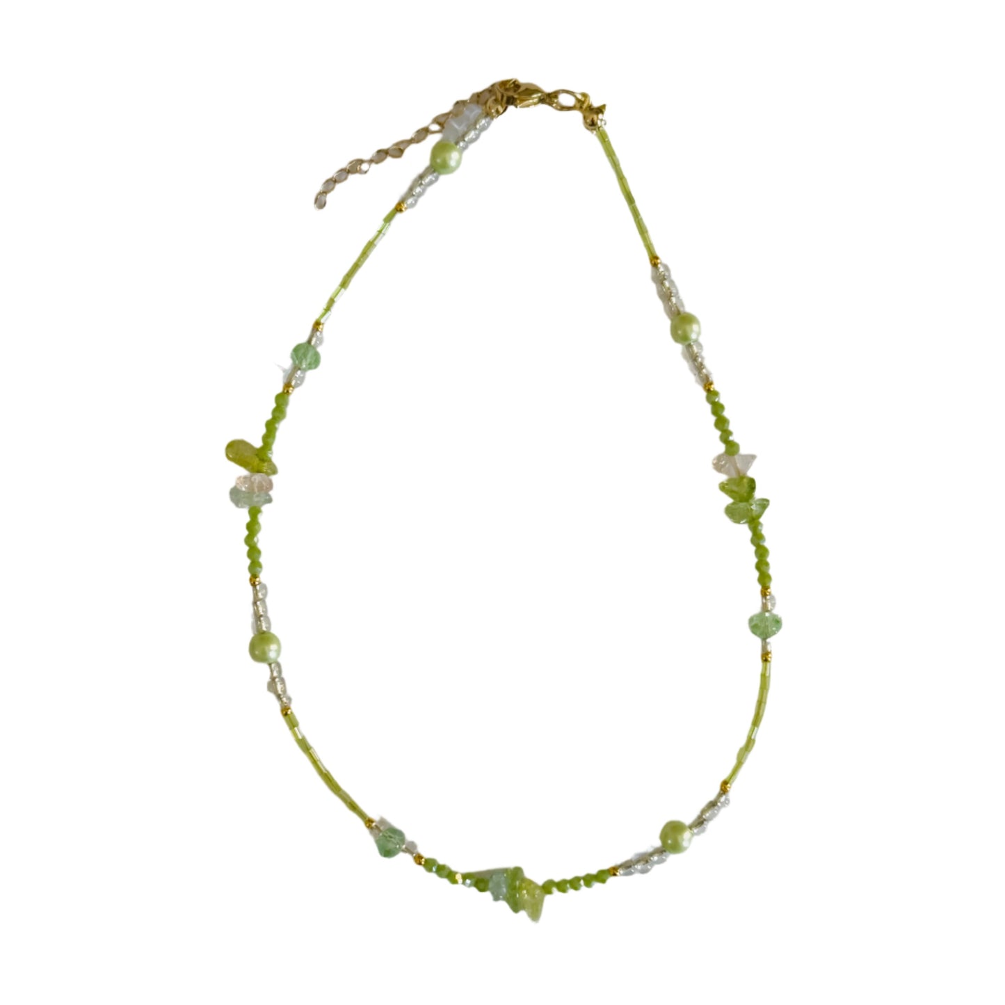 Green Random Beaded Choker