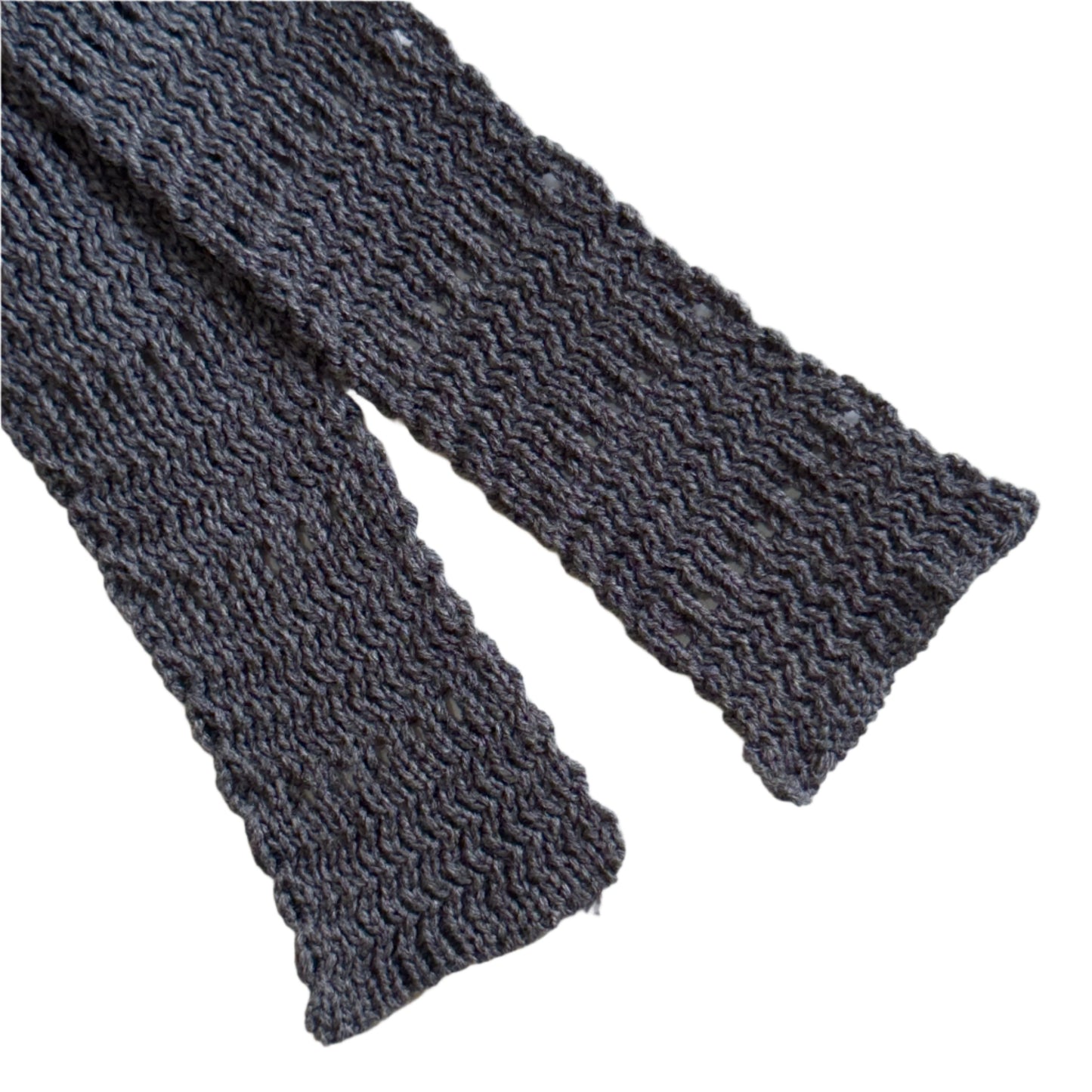 Dark Grey Super-Thin Knit Scarf