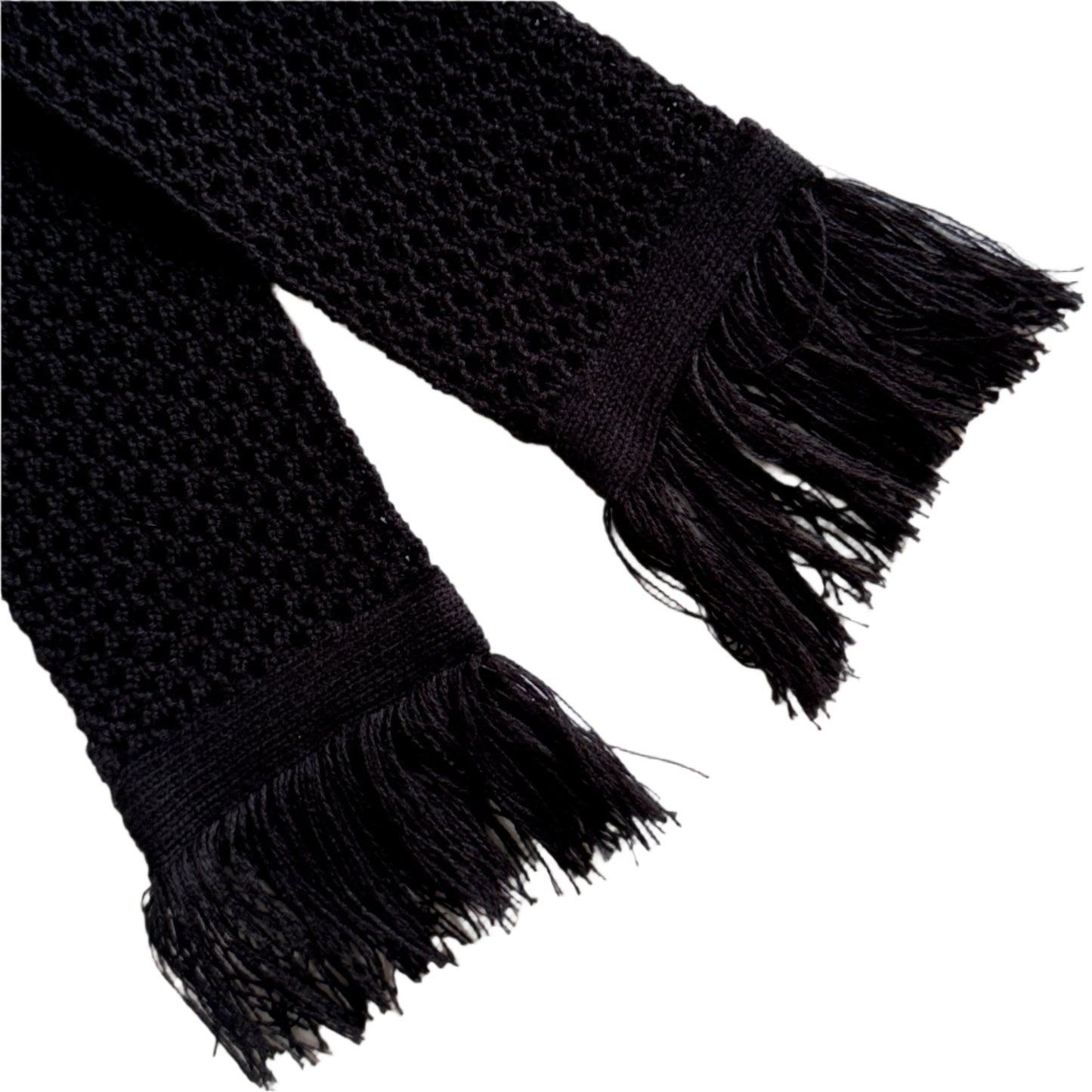 Black Thin Seed Scarf