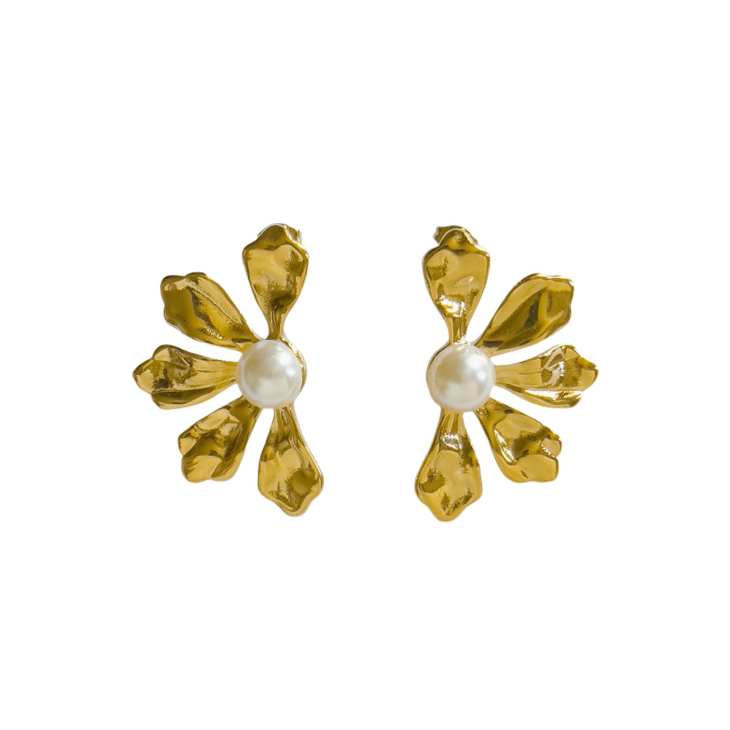 Half Flower Earrings