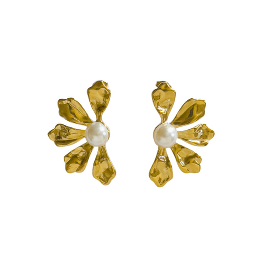 Half Flower Earrings