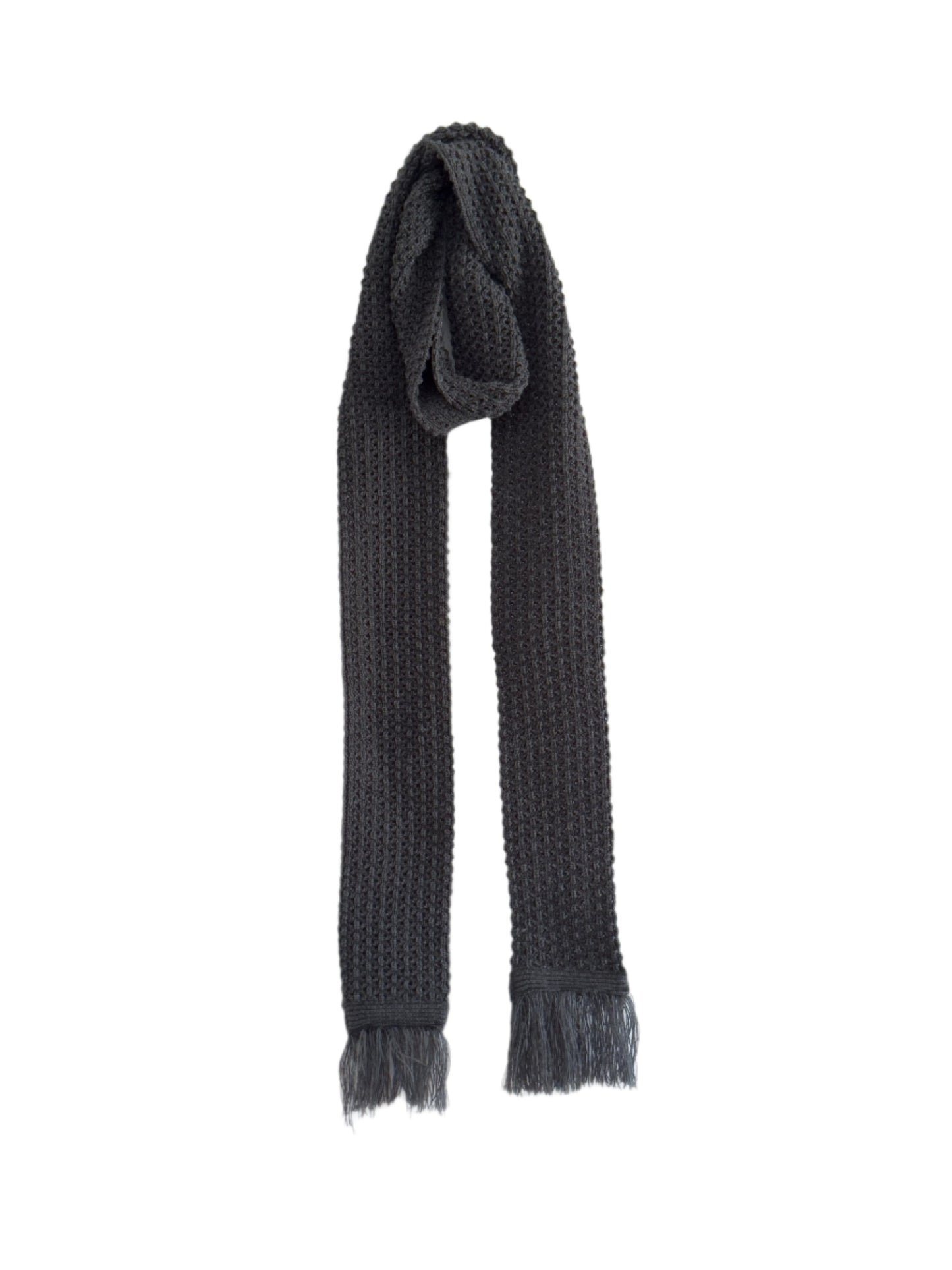 Dark Grey Classic Thin Scarf