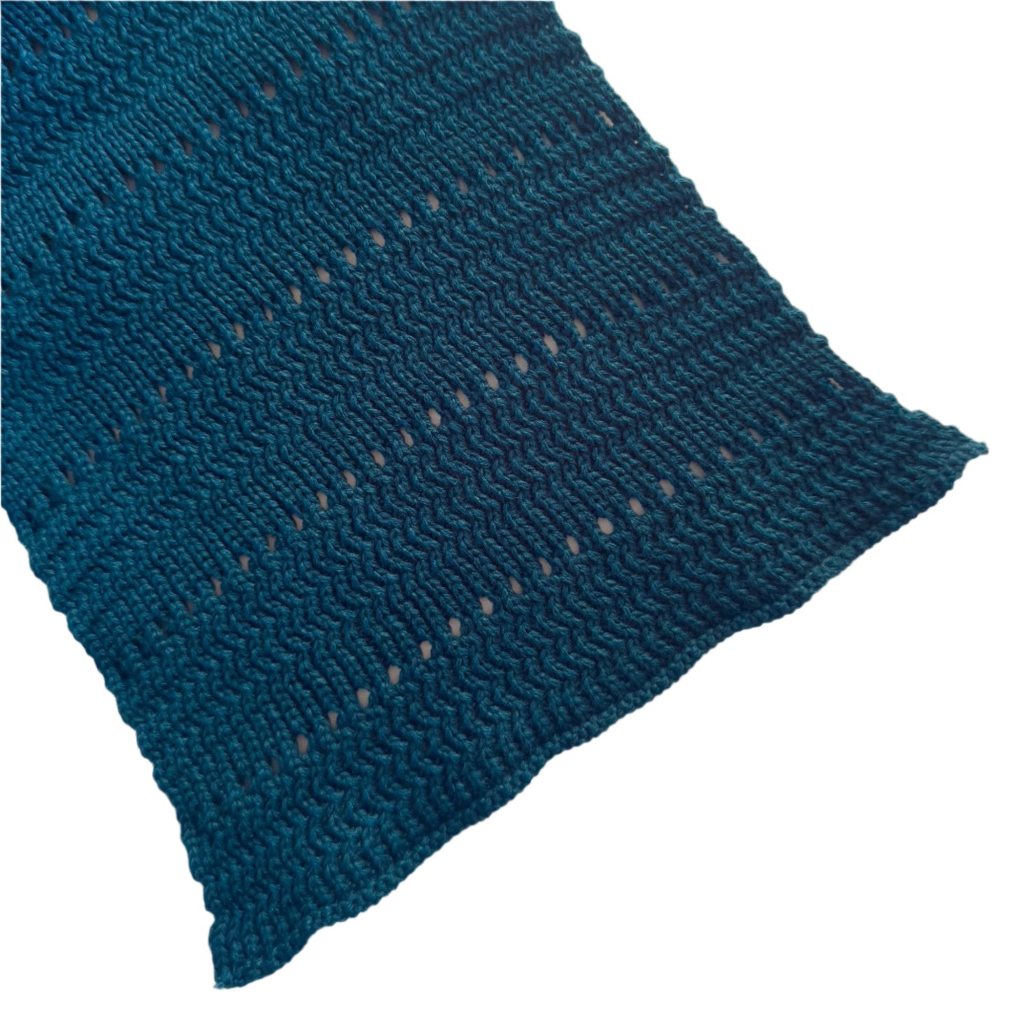 Teal Blue Hollowed Scarf