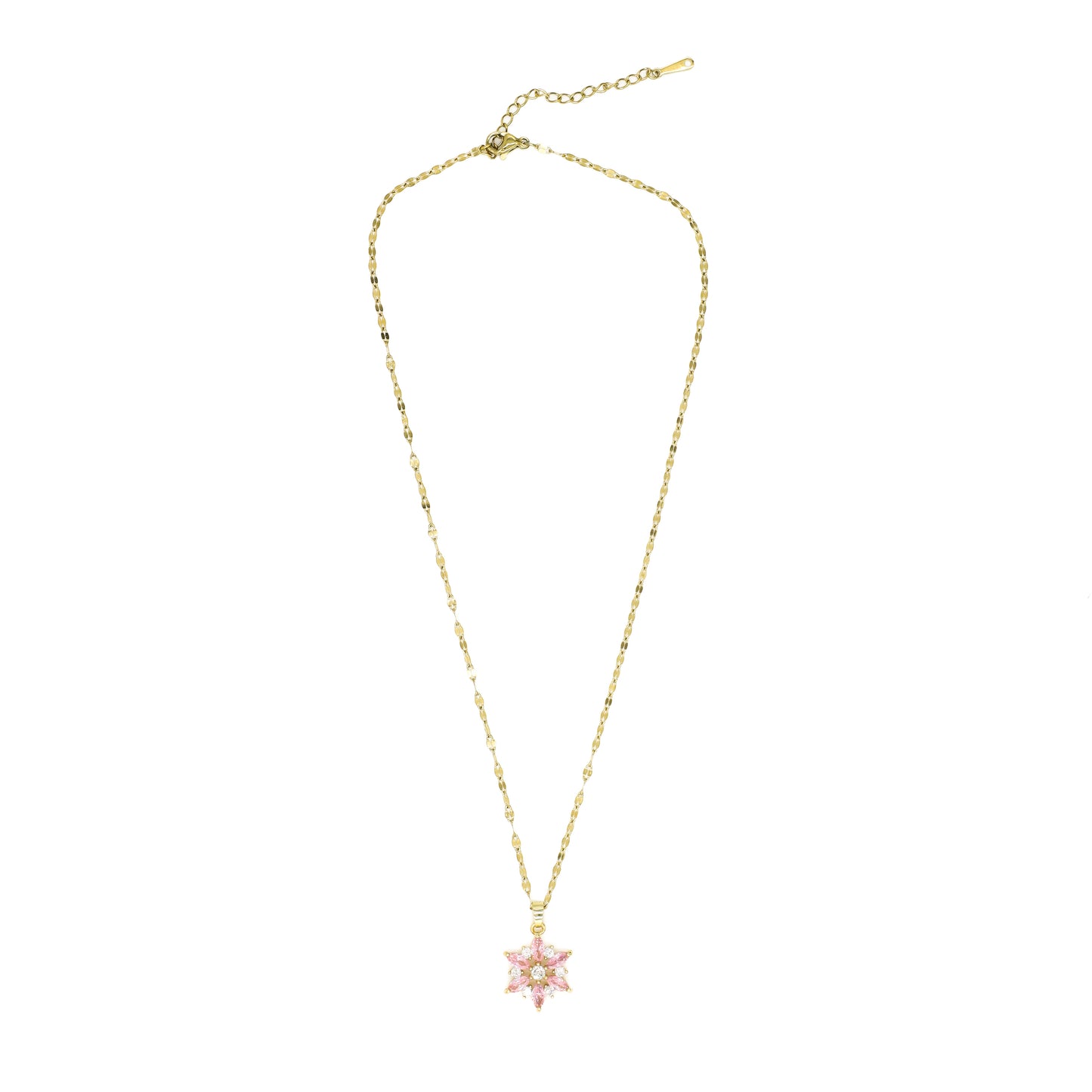 Pink Flower Necklace