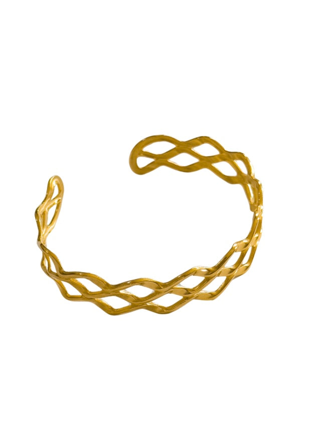 Twisted Gold Cuff