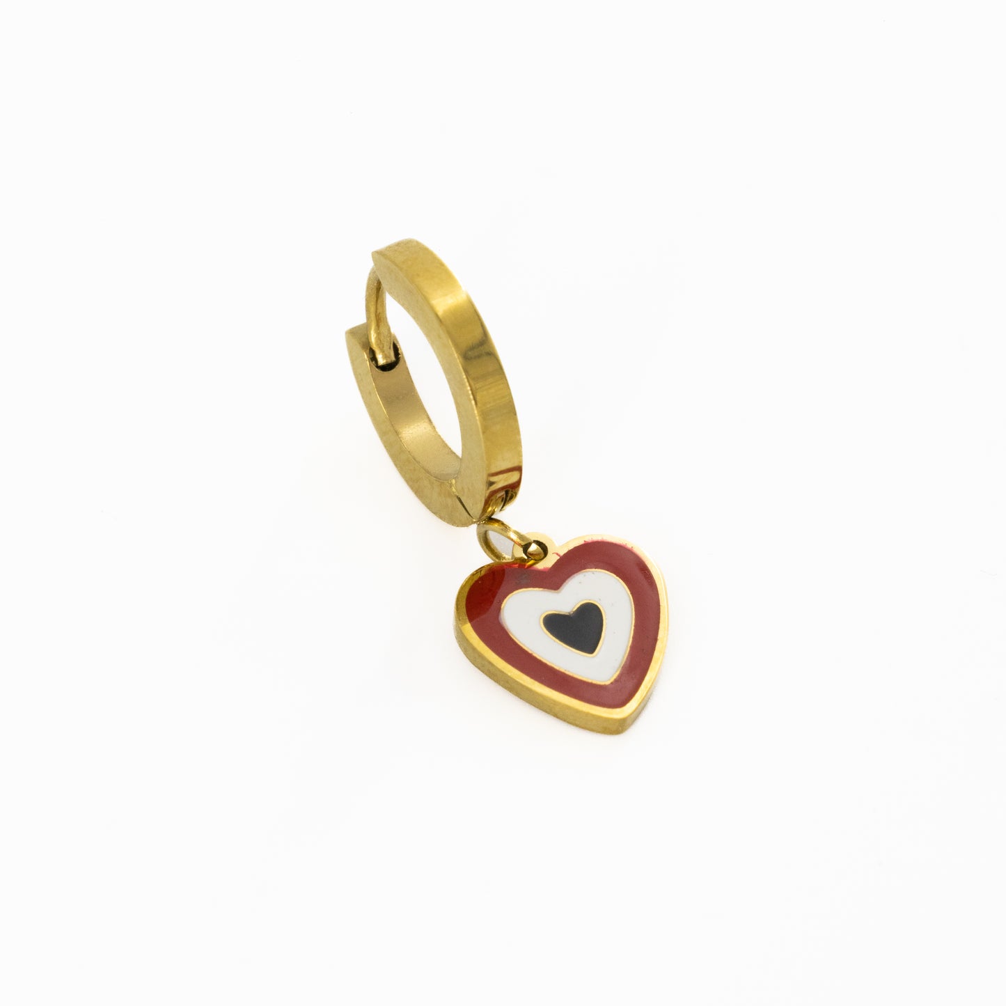 Red Heart Earring