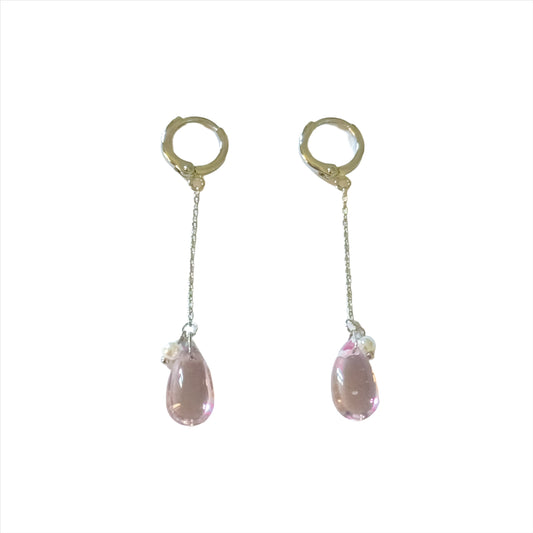 Pink Gem Earrings