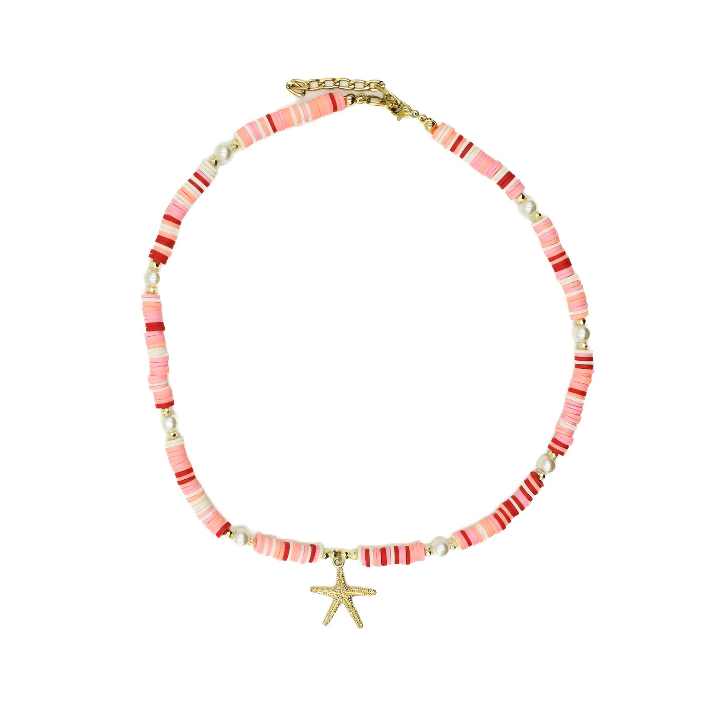 Multicolored Starfish Beaded Choker