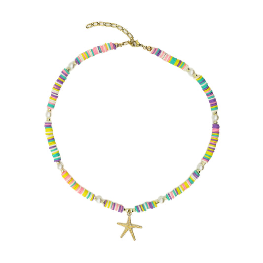 Multicolored Starfish Choker