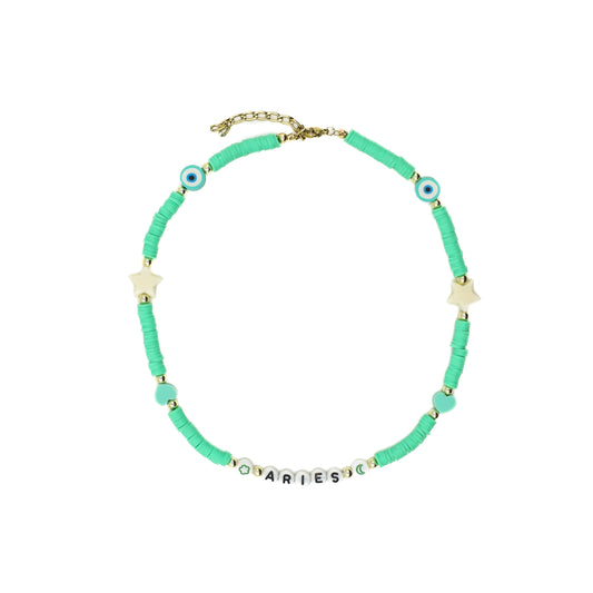 Turquoise Aries Beaded Choker