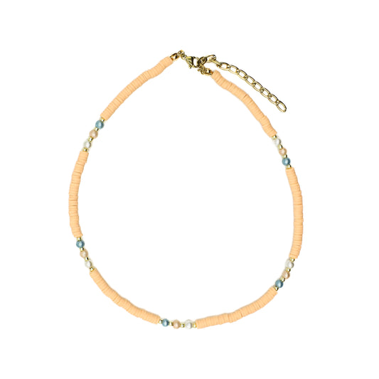 Peach Beaded Choker