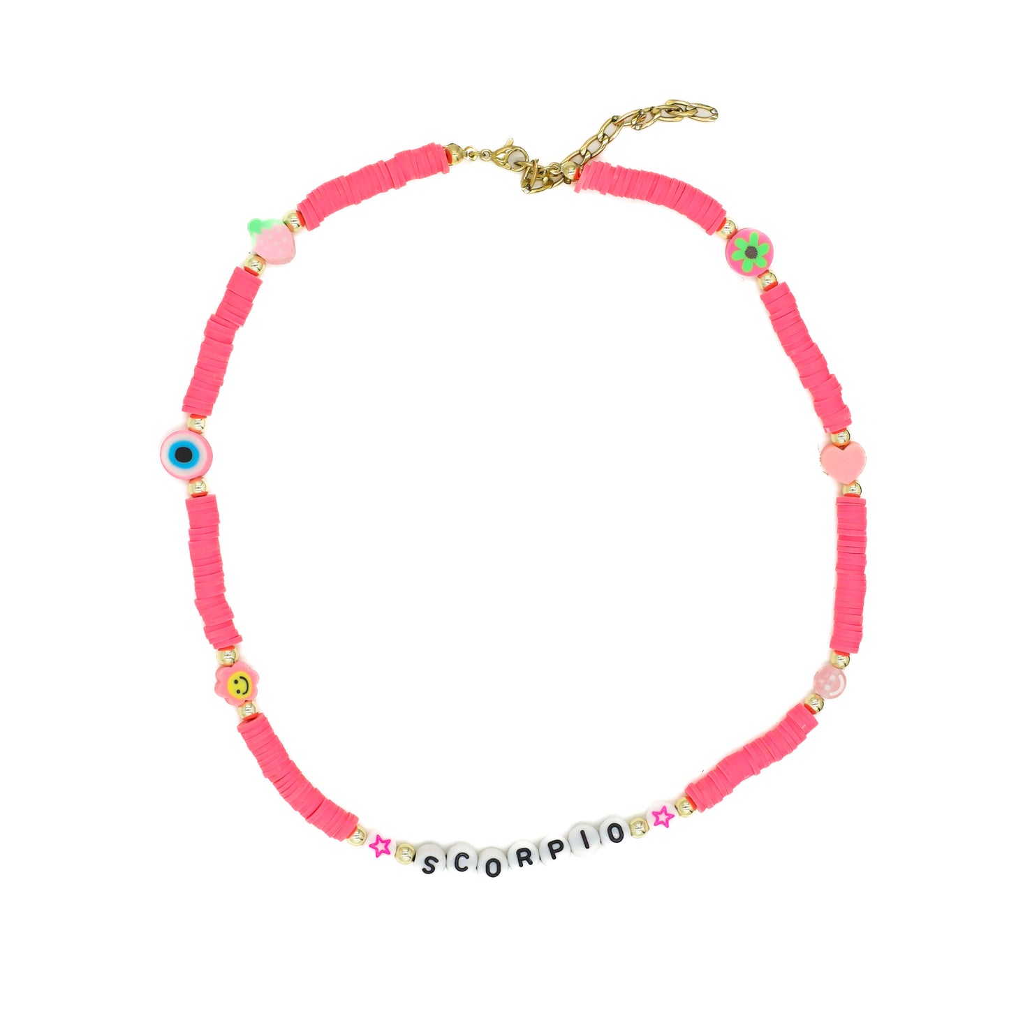 Pink Scorpio Beaded Choker