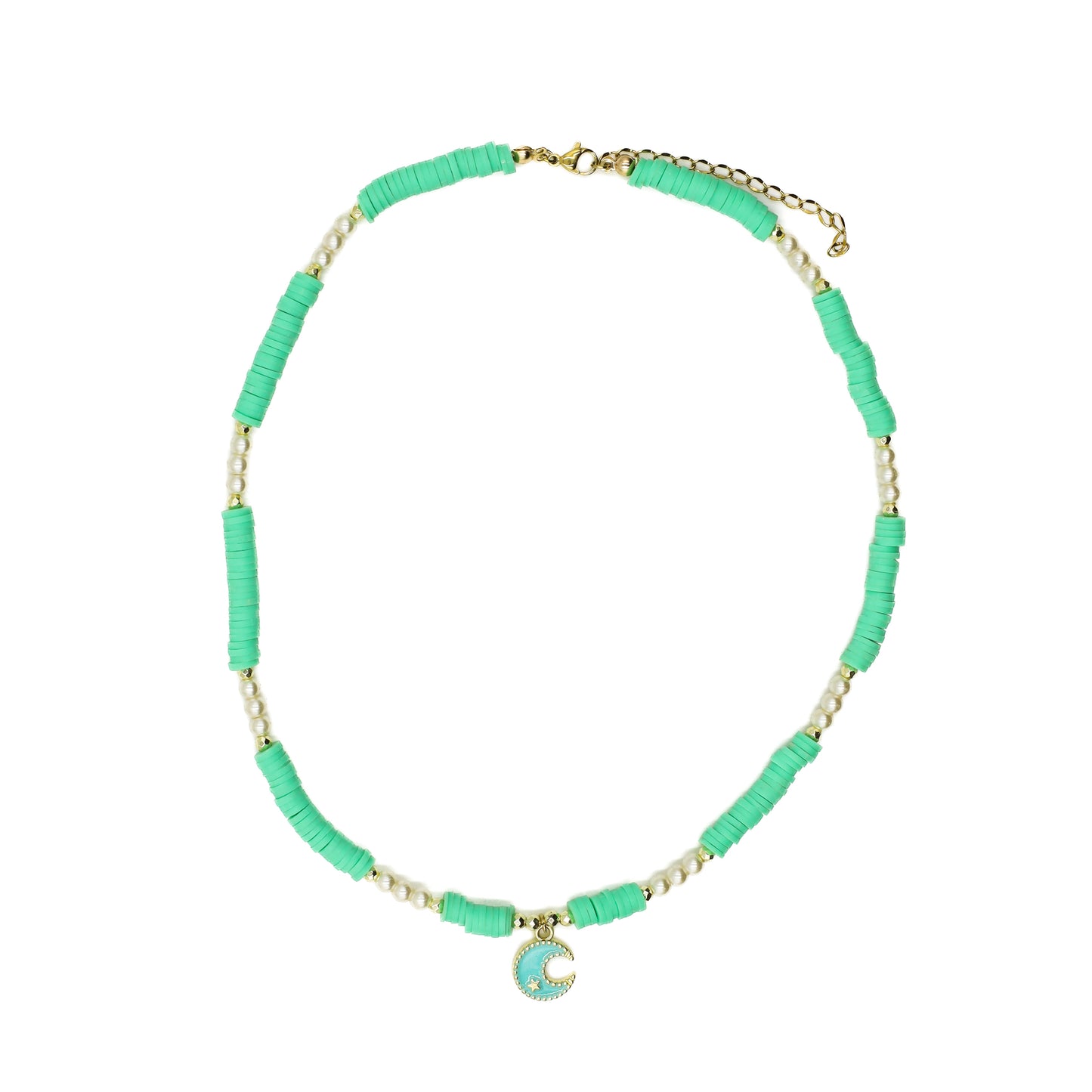 Turquoise Beaded Moon Choker