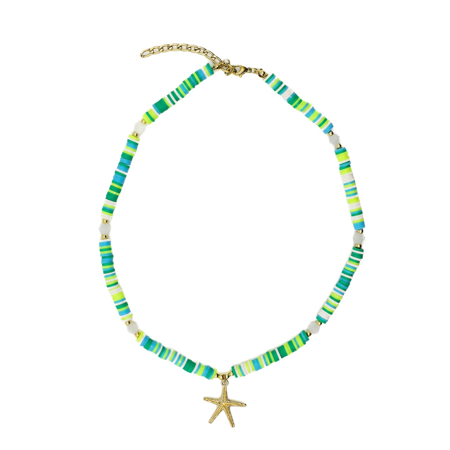 Multicolored Starfish Beaded Choker