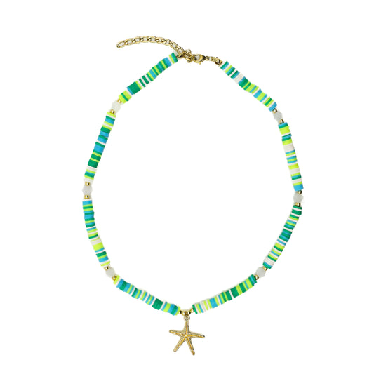 Multicolored Starfish Beaded Choker