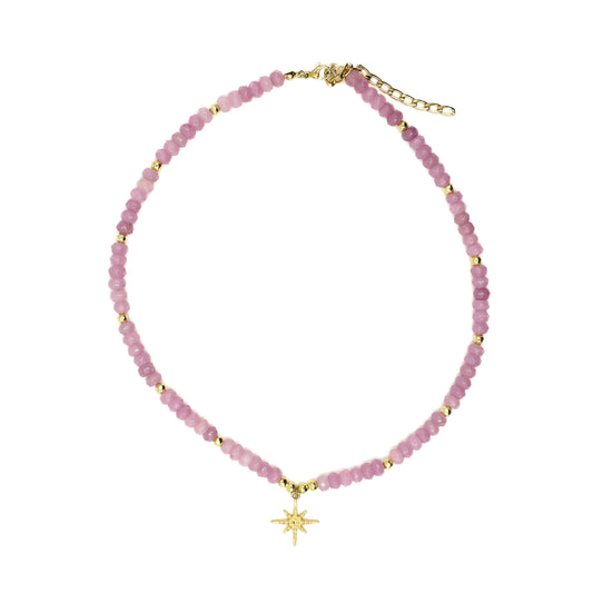 Violet Beaded Starburst Choker