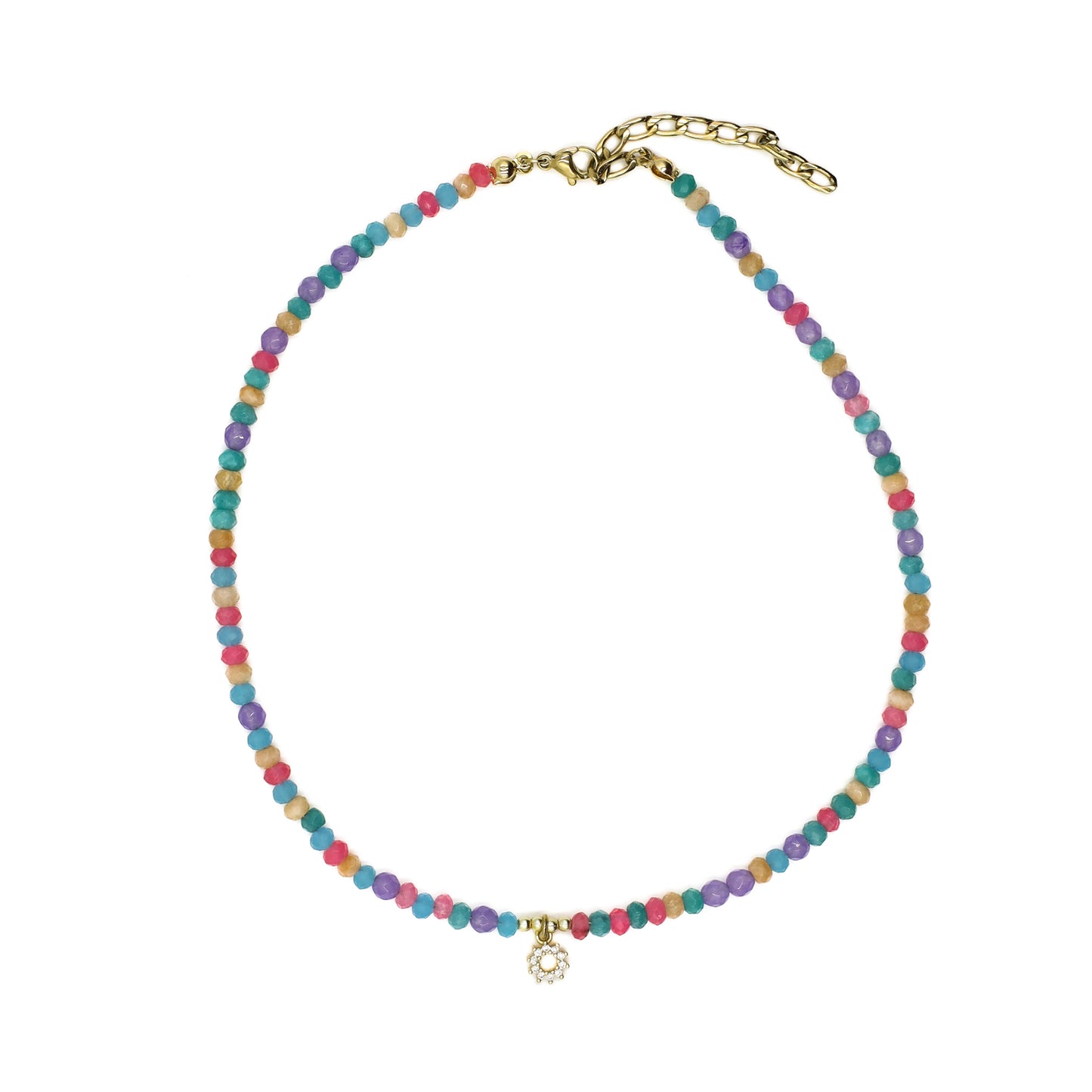 Multicolored Beaded Sun Choker