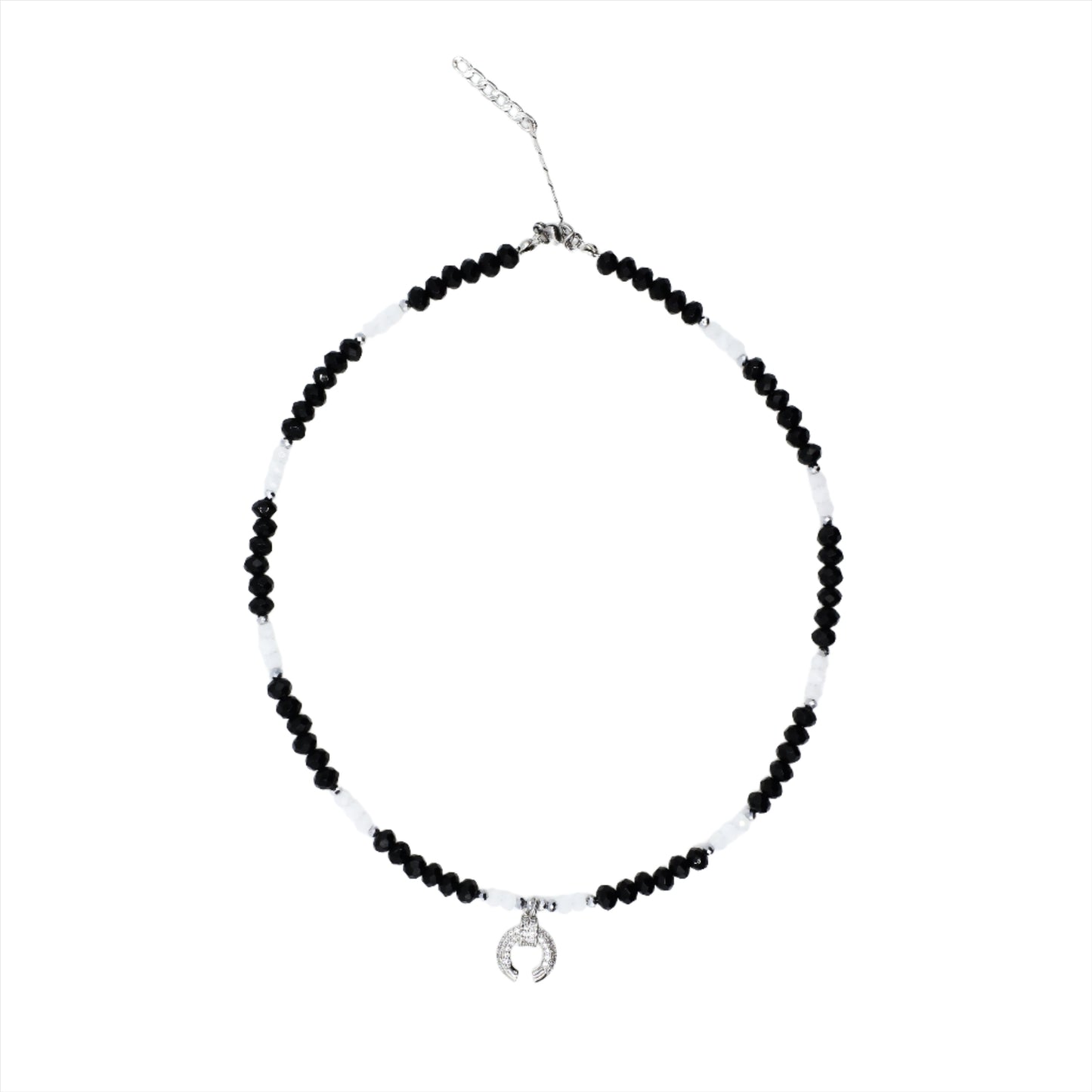 Black Beaded Horseshoe Choker