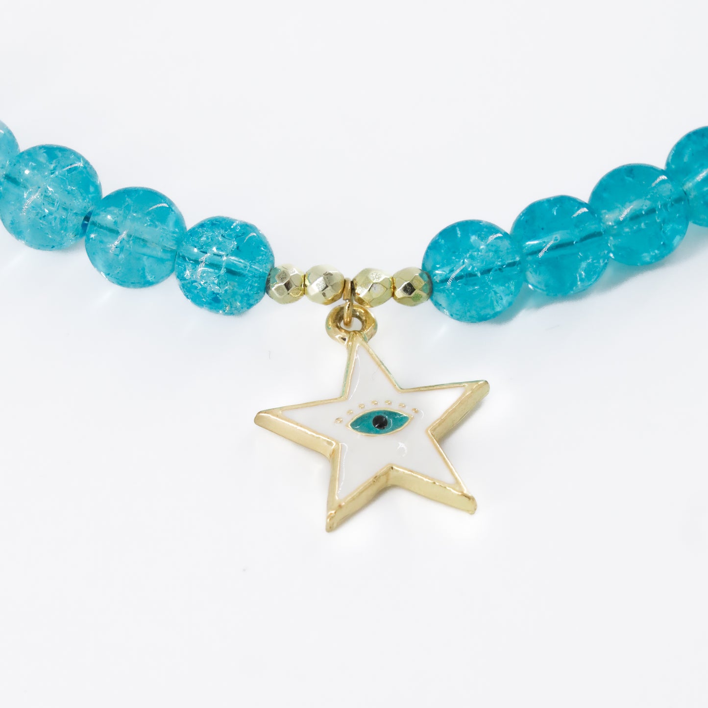 Blue Beaded Star Choker