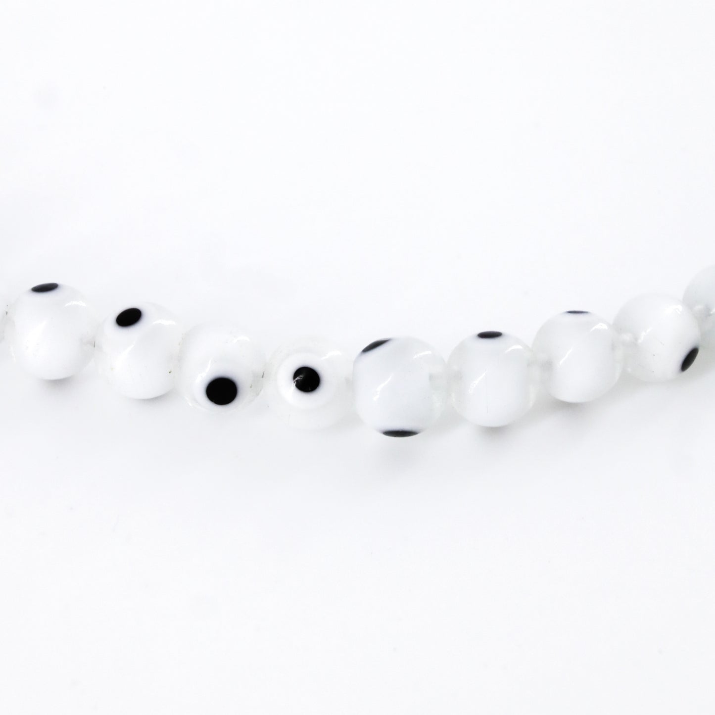 White Evil Eyes Beaded Choker