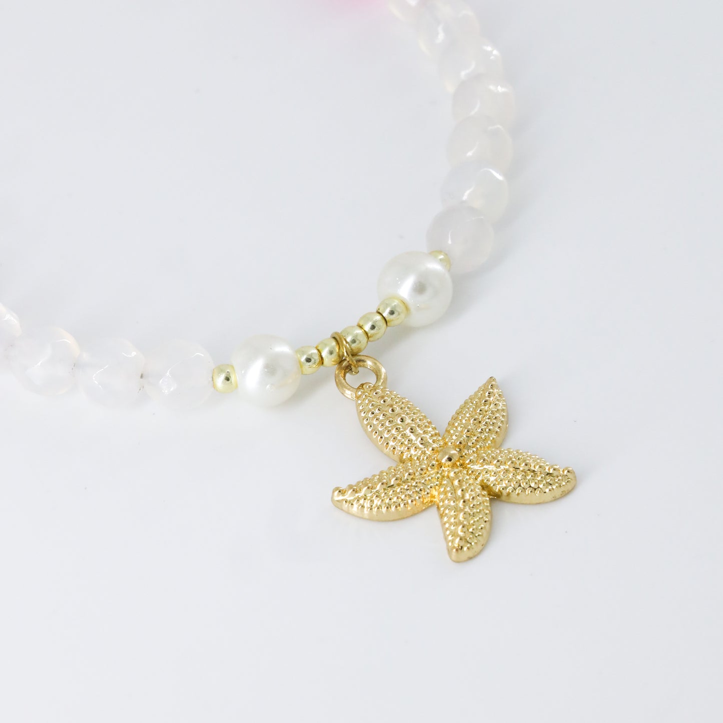 Transparent Beaded Starfish Choker